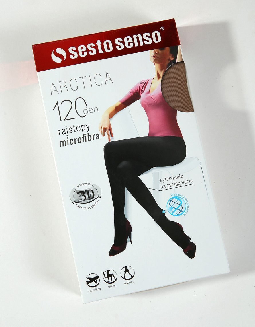 Matowe rajstopy damskie kryjące 120 DEN Arctica Sesto Senso – idealne na chłodne dni