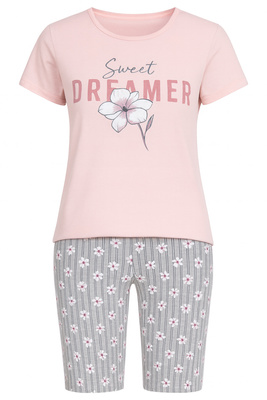 Piżama Damska "Super Dreamer" ze spodniami 3/4