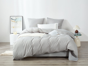 POŚCIEL SATYNA QUEEN PREMIUM SZARA