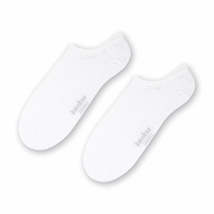 Białe Stopki Bambusowe Damskie Bezszwowe