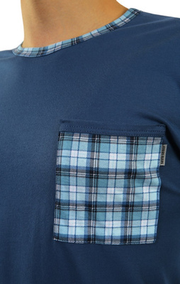 Klasyczna piżama męska długa 100% bawełna Sesto Senso – całoroczny komfort