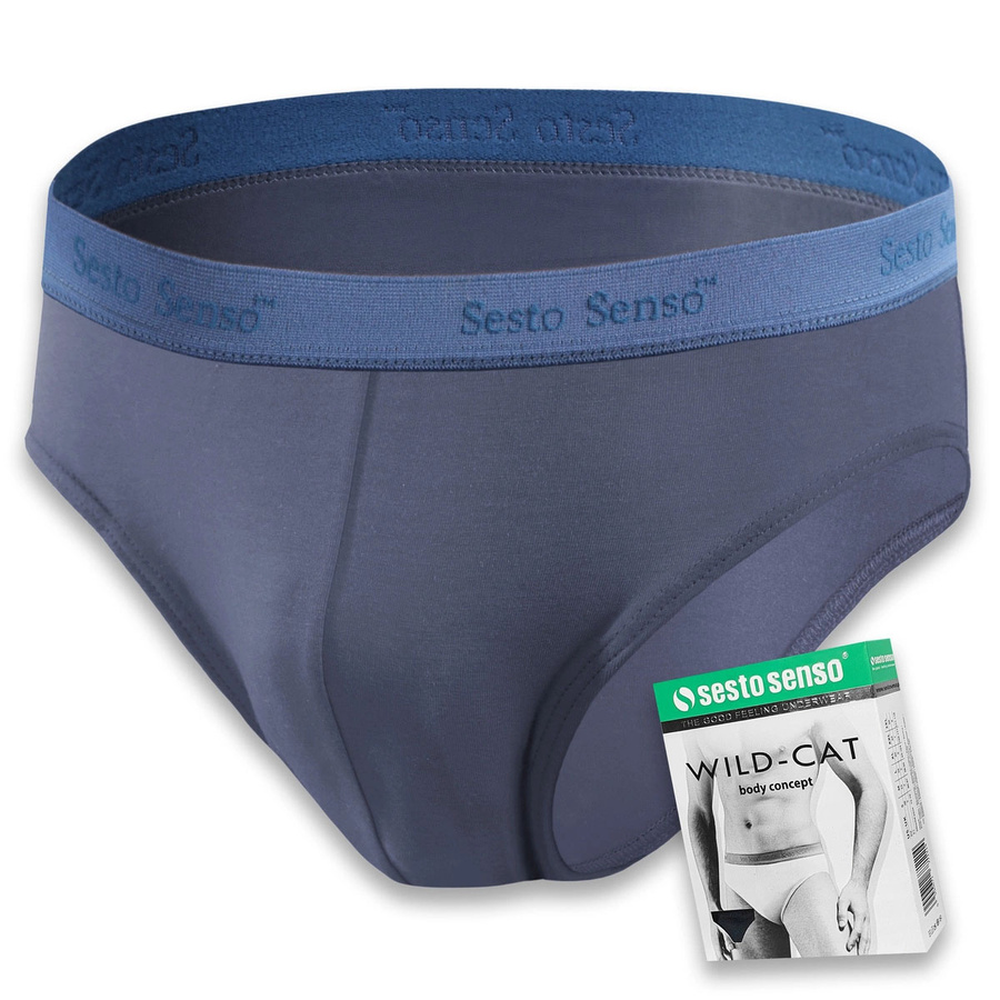 3x Slipy męskie z ozdobna gumą WILD CAT