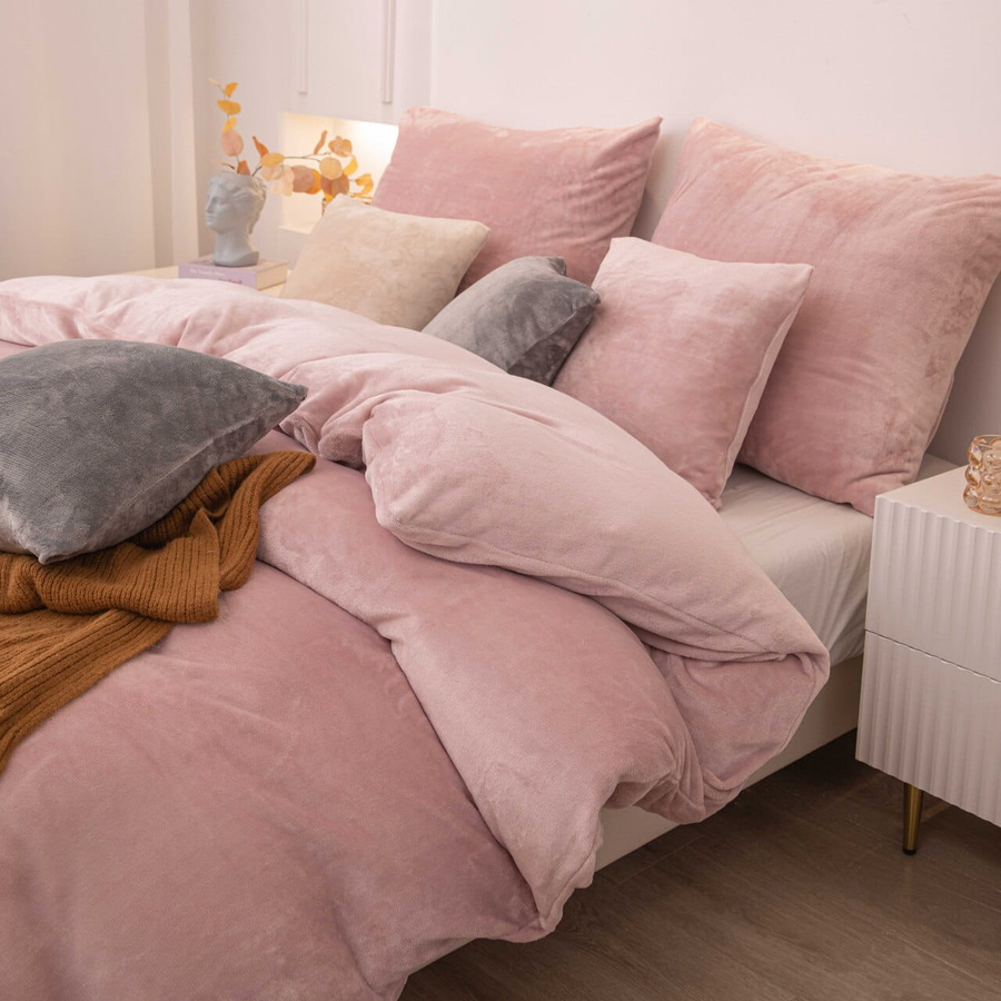 Pudrowa miękka pościel 210g/m2 Cozy Spod Igły i Nitki – komfortowy sen