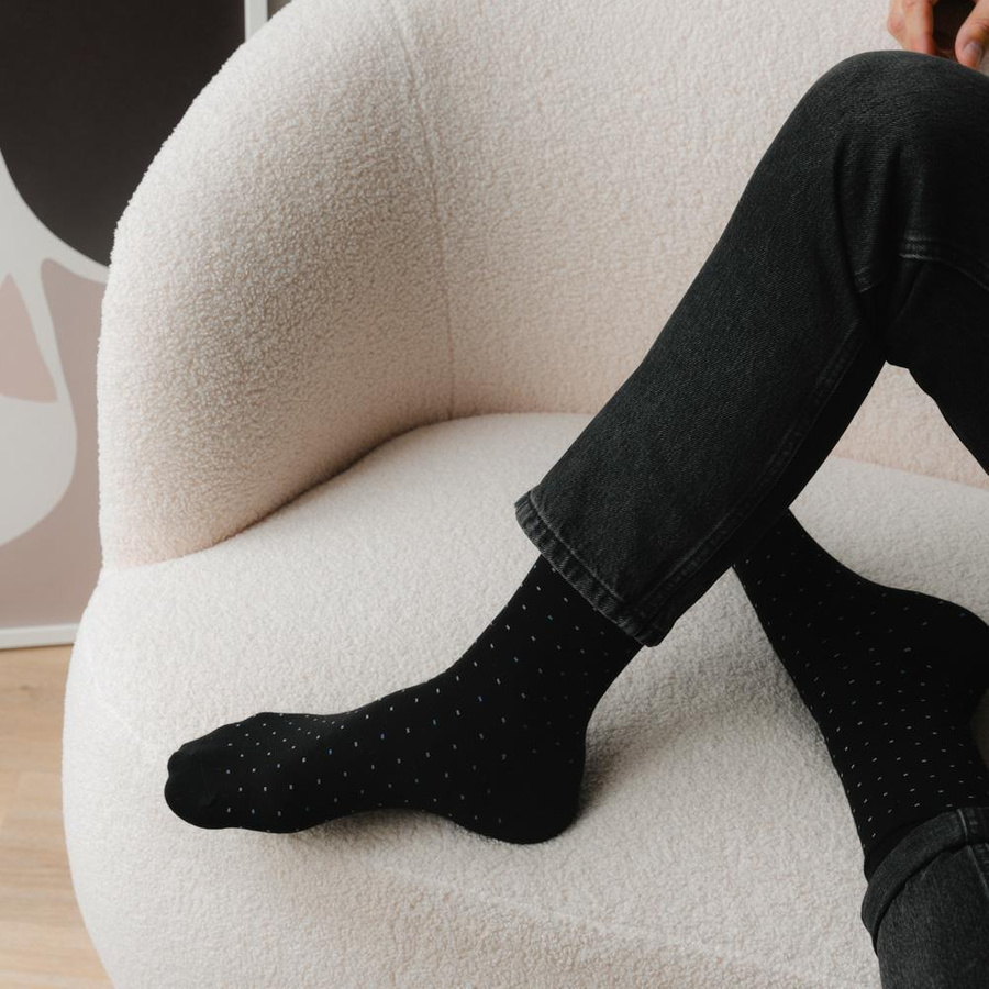 Skarpety garniturowe Wzór 122 niebieski