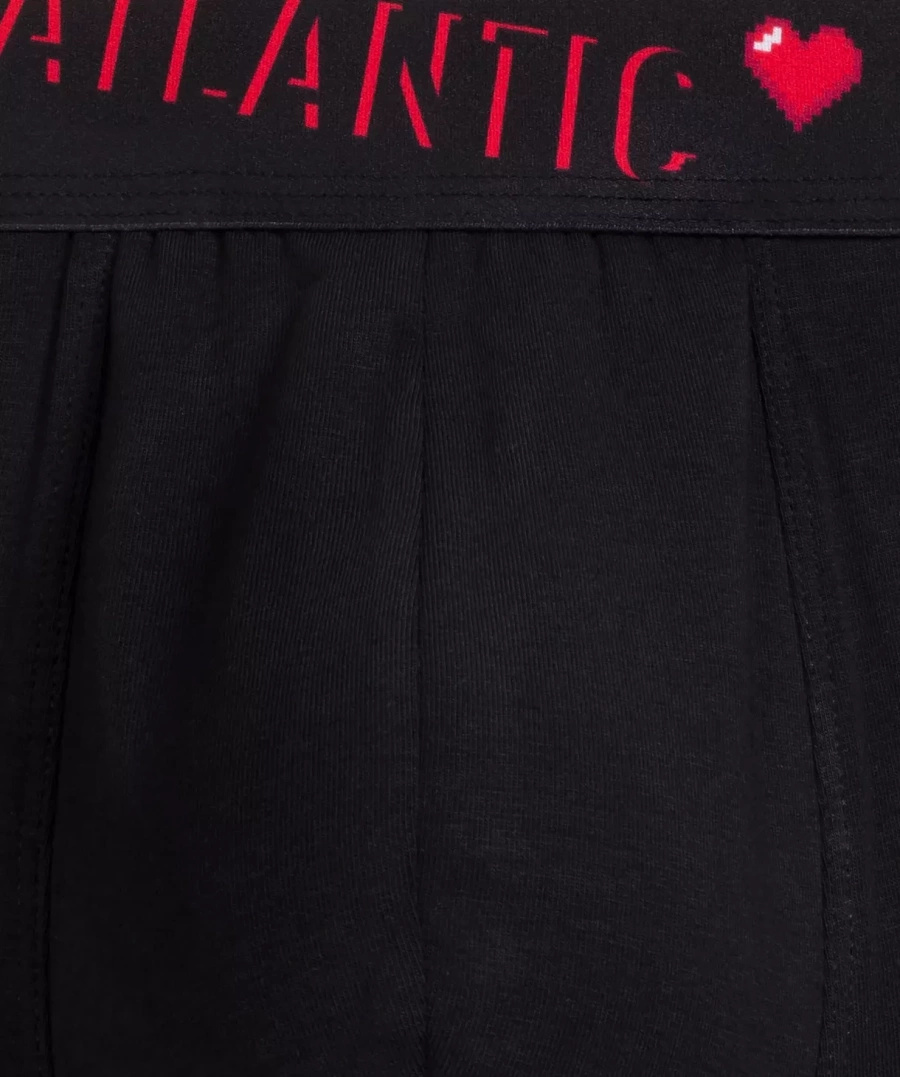 Czarne bokserki  w serca męskie 2-pack Giftbox Atlantic – wygoda i charakter