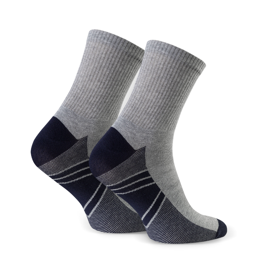 Niebieskie Męskie Skarpety Bawełniane Sportowe