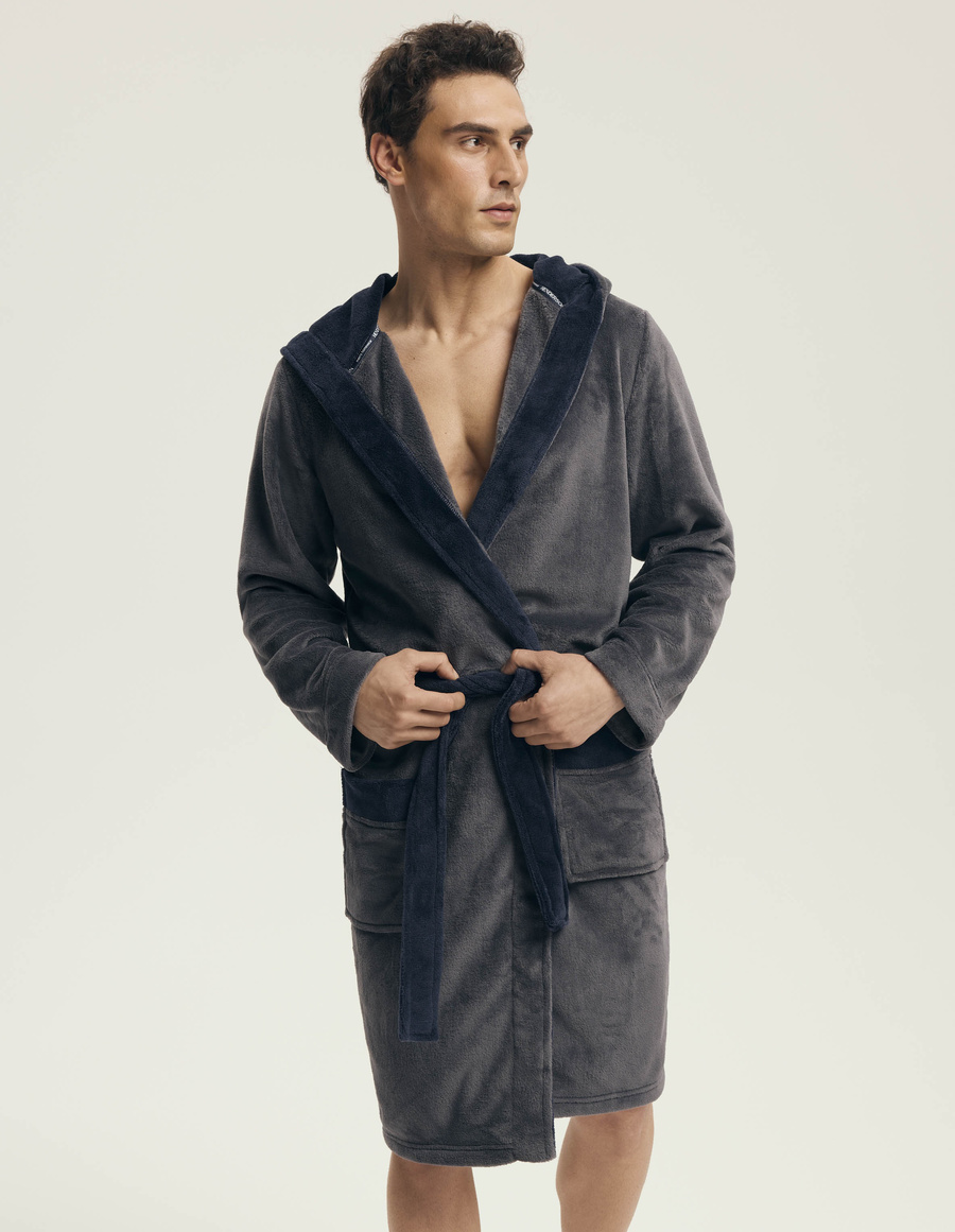 Szlafrok męski 43377 grey