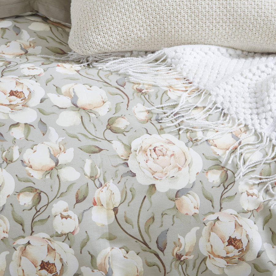 Biała Wzorzysta Pościel Satynowa Model S001 Spod Igły i Nitki – elegancja i komfort