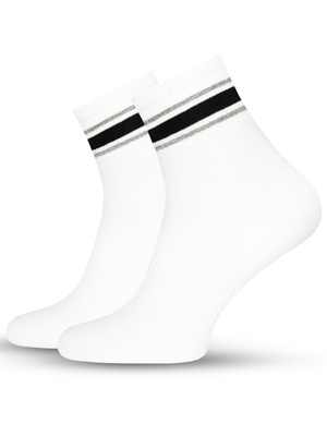 Skarpety Męskie Bawełniane Sportowe z Paskami 10 Pack