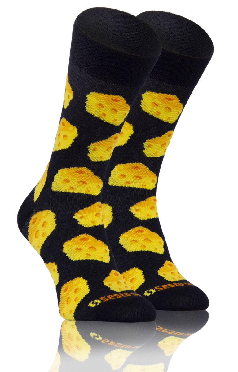 Długie Skarpetki Kolorowe Bawełniane Unisex 90% Bawełna z Zabawnym Wzorem Sesto Senso