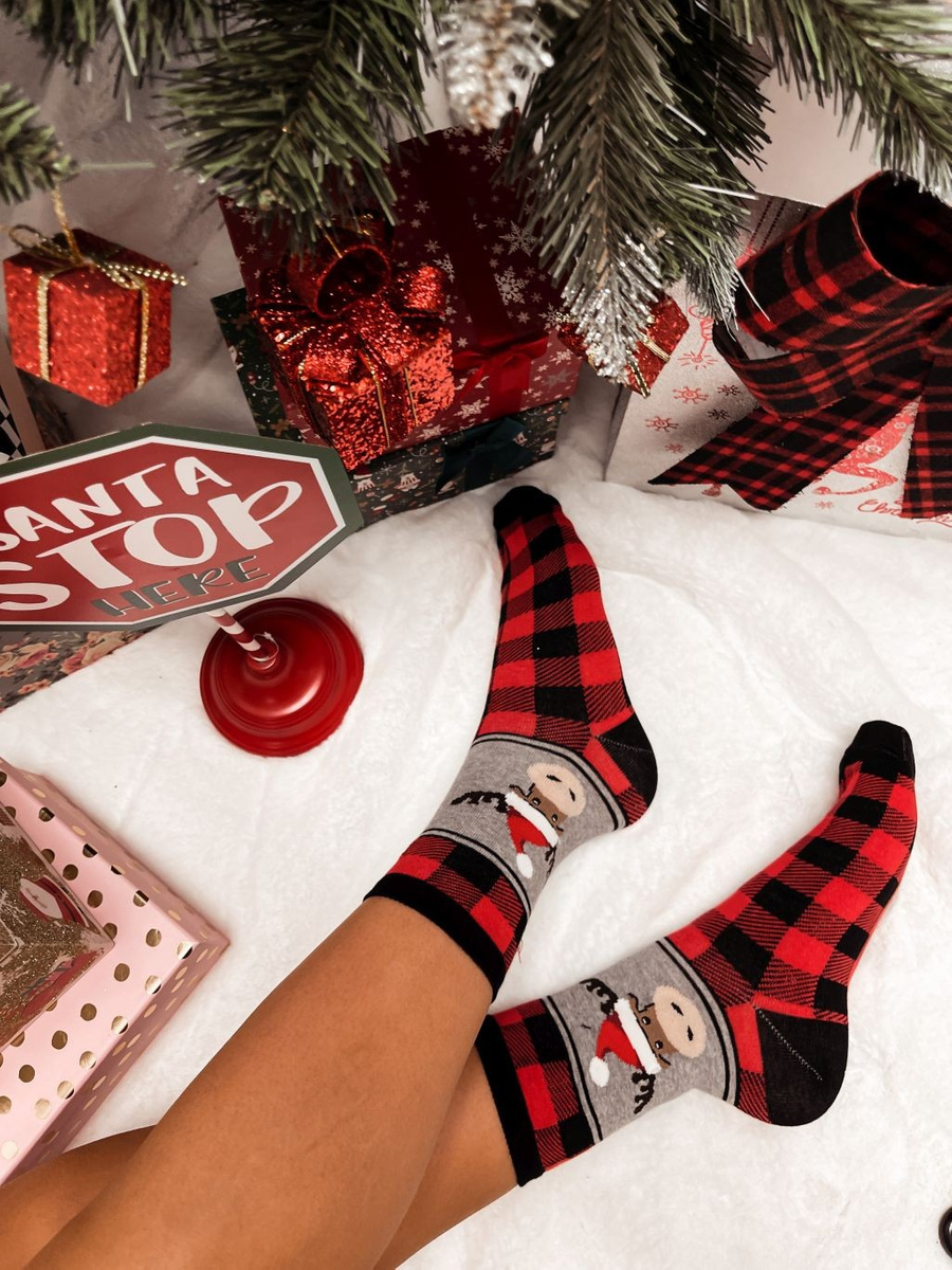 Skarpetki Damskie Świąteczne Wzory