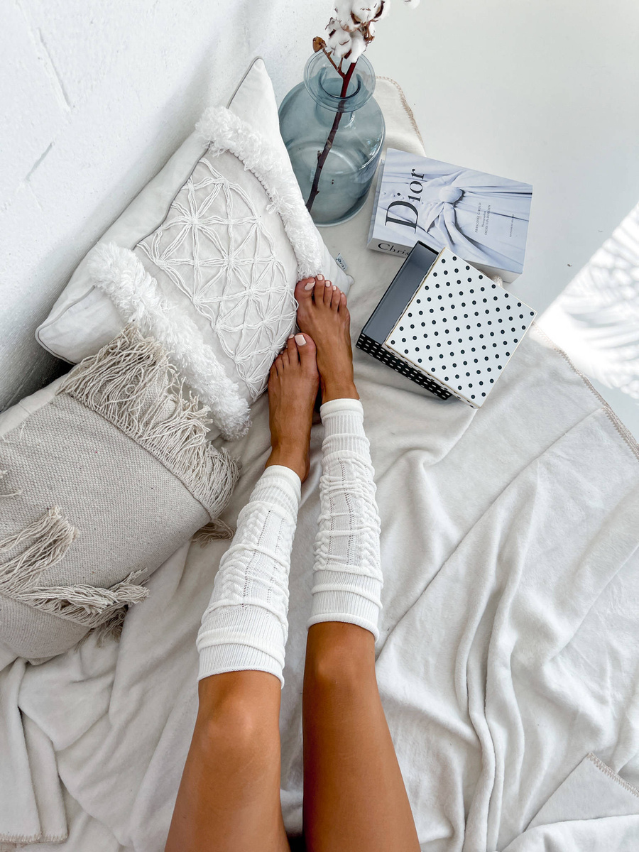 Getry Ocieplacze Bawełniane Ażurowe