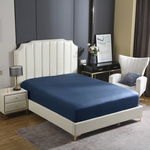 PRZEŚCIERADŁO SATYNA GRANATOWE