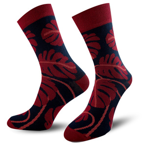 Skarpety Męskie kolorowe Liść czerwony