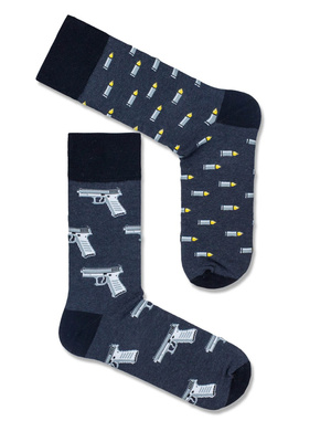 Szare bawełniane skarpety męskie 75% Bawełna model 0125 Milena – wygoda na co dzień