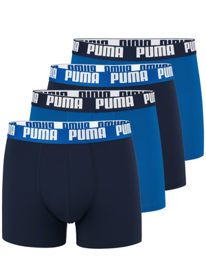 Bokserki Męskie 4 Pack Puma Comfort Stretch Granatowe Niebieskie