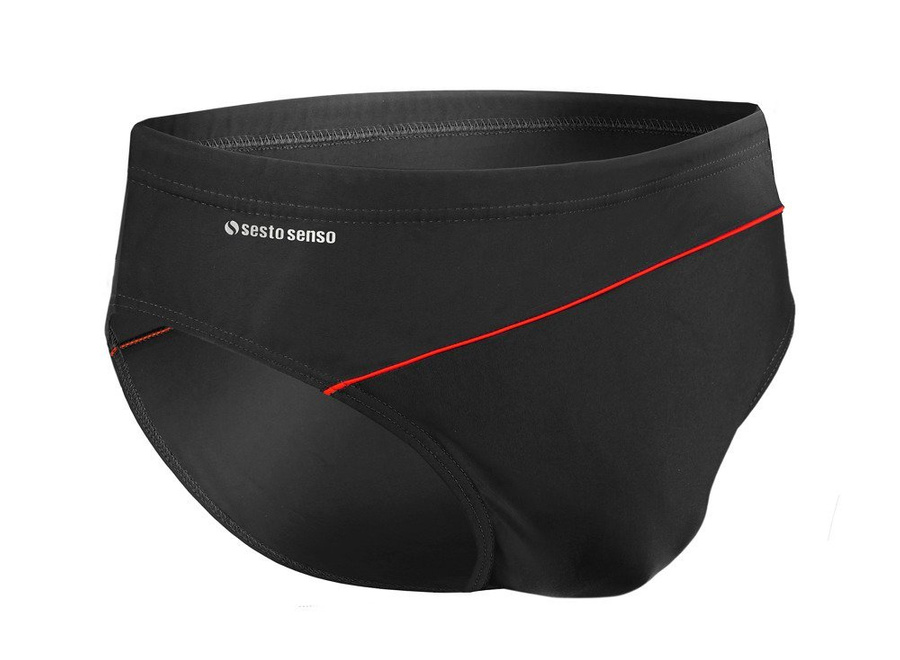 Czarne szybkoschnące slipy kąpielowe męskie BD413 Sesto Senso – komfort na basen i plażę