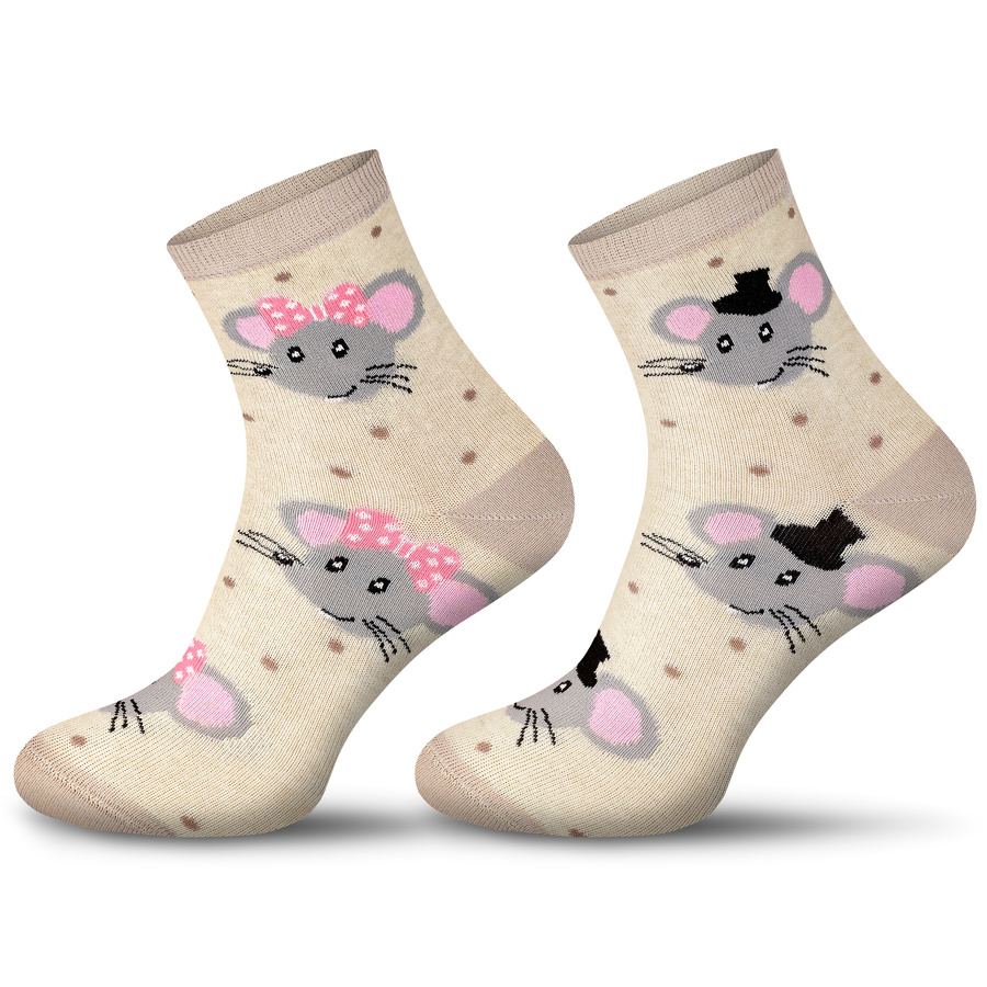 Skarpetki damskie nie do pary Myszki