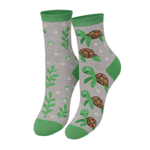 Skarpetki Damskie Bawełniane Żółwie