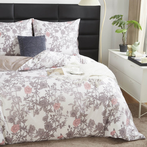 Kwiatowa, Niegniotąca Pościel Satynowa 100% bawełna satynowa S085 Spod Igły i Nitki – komfort snu