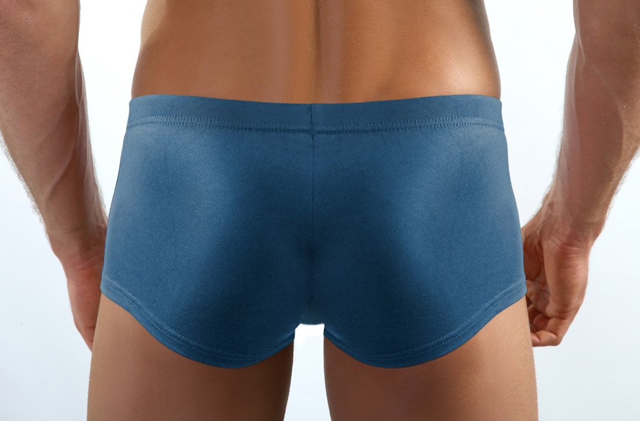 Niebieskie seksowne mini bokserki męskie 93% mikromodal BM06 Sesto Senso – odważny styl