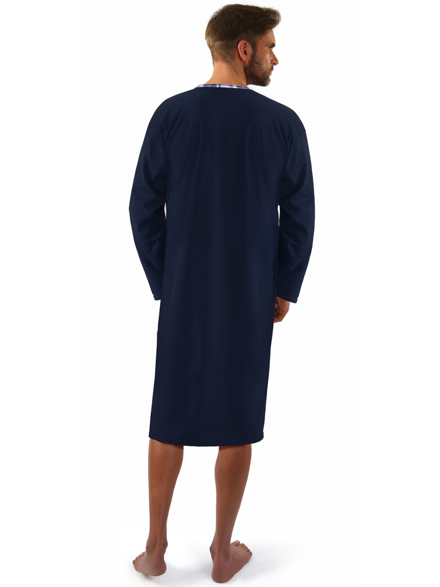 Koszula nocna męska długa ze szlafmycą