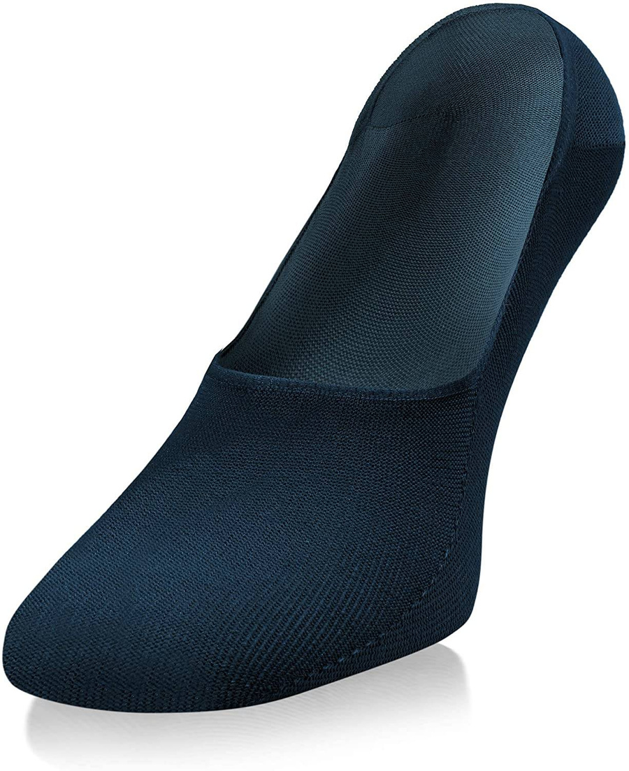 Granatowe niewidoczne stopki balerinki męskie z bawełny Sesto Senso – komfort przez cały dzień