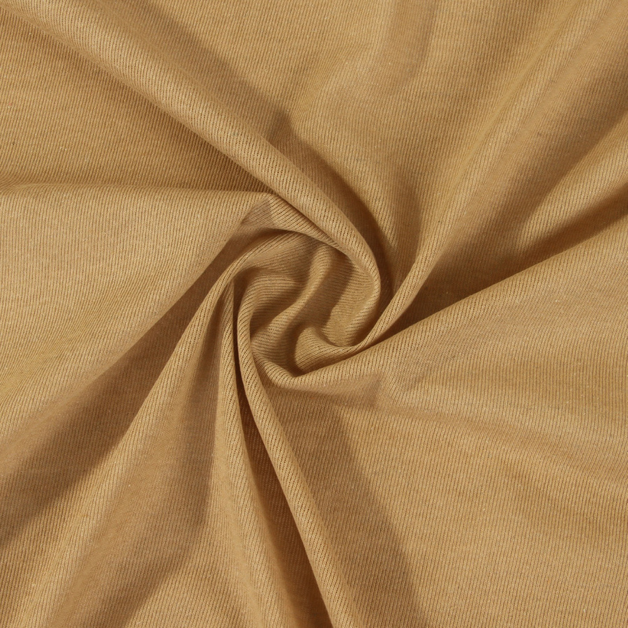 Beżowe elastyczne prześcieradło z gumką 80% bawełna Jersey Sesto Senso – komfort snu