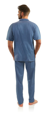 Piżama męska rozpinana z krótkim rękawem