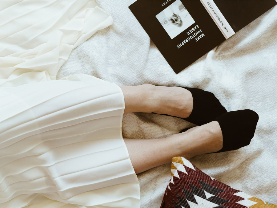 Bambusowe Granatowe Stopki Męskie z Silikonem