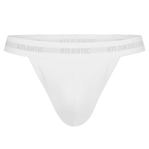 Białe stringi męskie z bawełny 95% Atlantic – komfort i styl na co dzień.