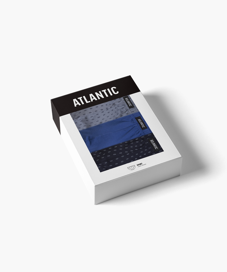 Granatowe klasyczne slipy męskie 100% bawełna Atlantic – komfort i naturalność.