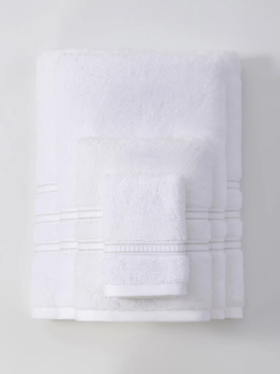 Ręcznik Harmony Biały/Srebrny