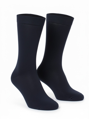 Skarpetki Męskie Garniturowe Gładkie Niebieskie