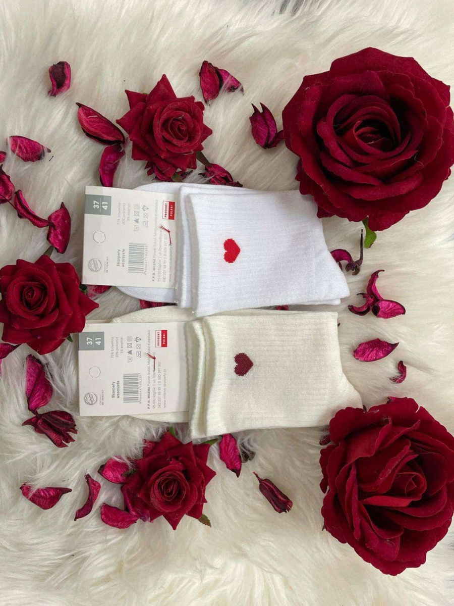 Skarpetki damskie Drobne serduszko