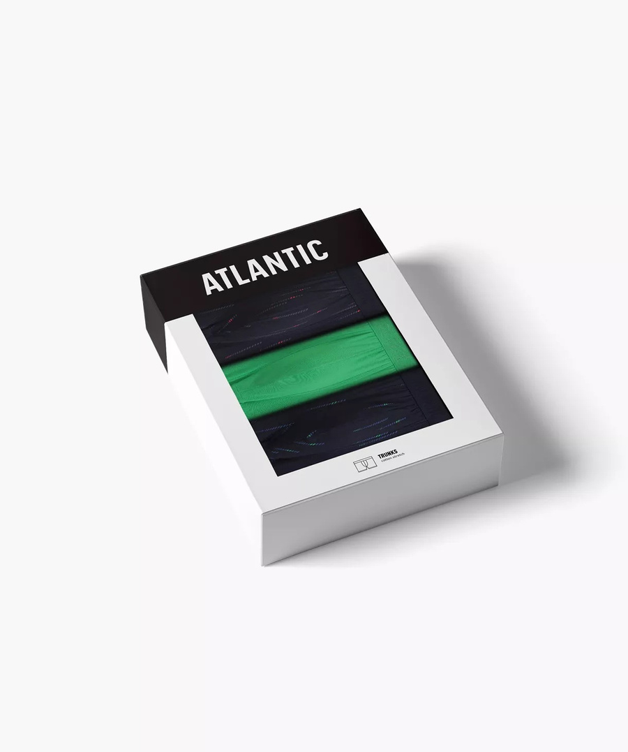 Granatowe dopasowane bokserki męskie 95% bawełna 3MH-011 Atlantic – komfort i elastyczność.