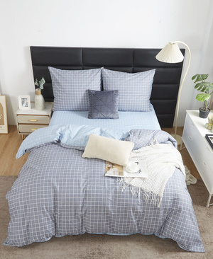 Szara dwustronna pościel Satynowa 100% bawełna Model S064 Spod Igły i Nitki – komfort snu