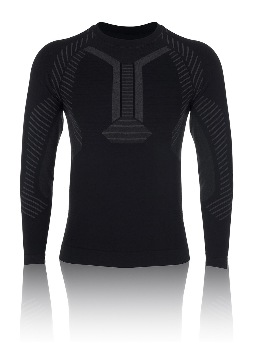 Czarna poliamidowa koszulka termoaktywna męska Sestimi Underwear – komfort i ciepło.