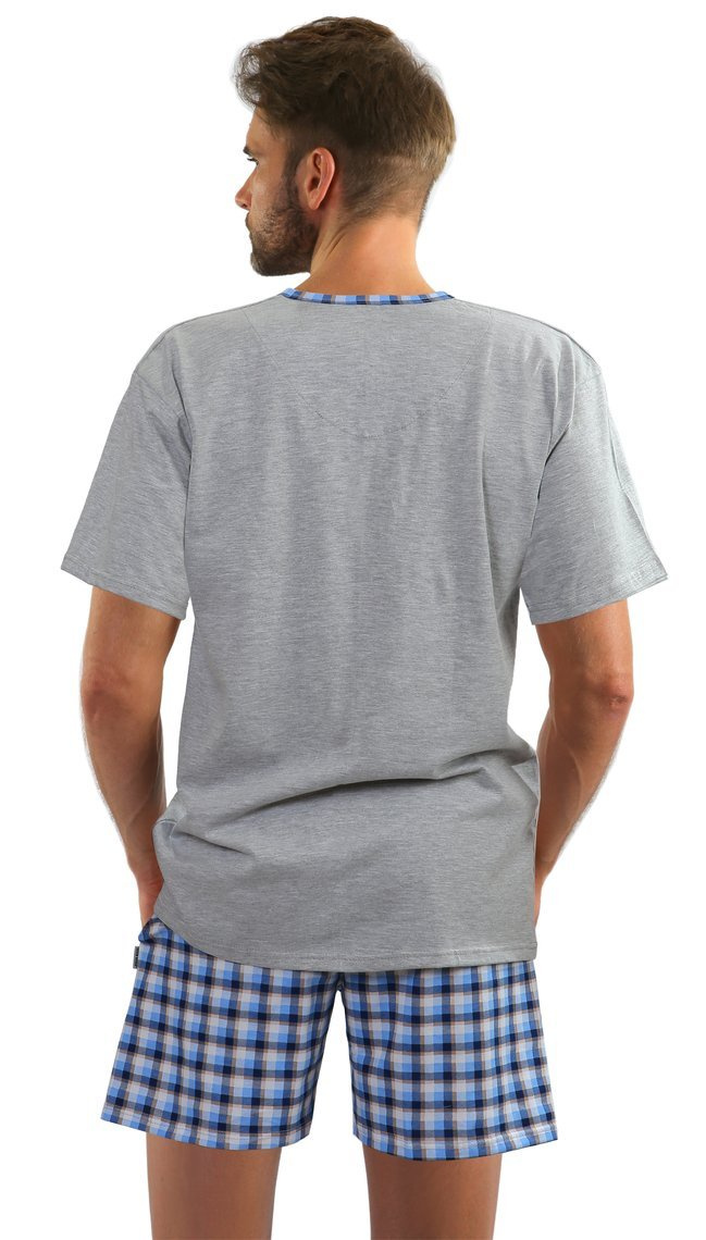Piżama Męska Krótki Rękaw Krótkie Spodenki