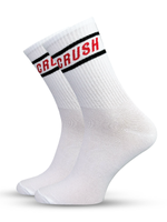 Białe elastyczne skarpety męskie 75% bawełny sportowe Milena – komfort i dopasowanie