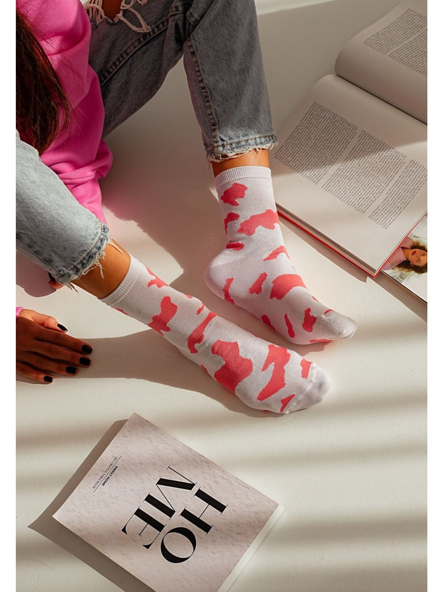 Białe bawełniane skarpety damskie 75% bawełna Milena – wygoda na co dzień