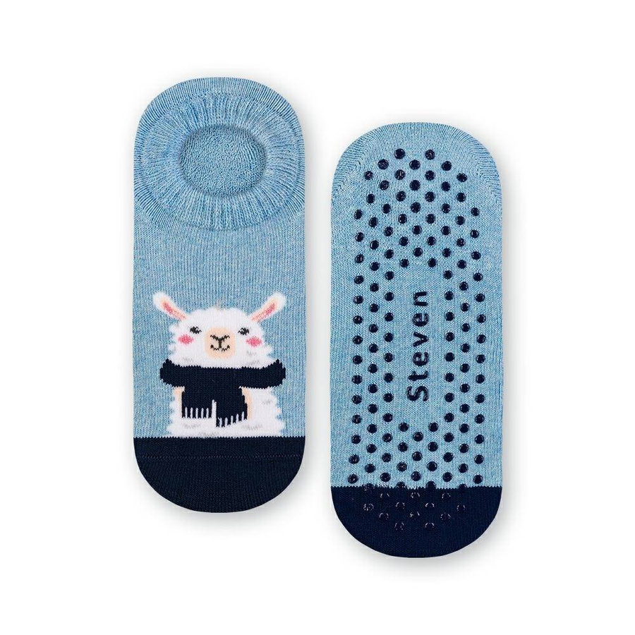 Stopki frotte z ABS art. 134 XG038 melanż błękitny