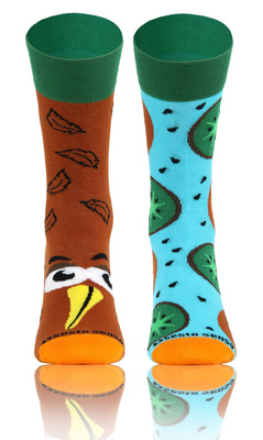 Długie Skarpetki Kolorowe Bawełniane Unisex 90% Bawełna z Zabawnym Wzorem Sesto Senso