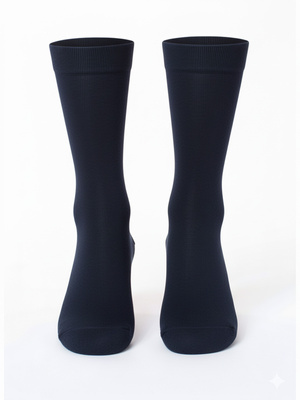 Skarpetki Męskie Garniturowe Gładkie Niebieskie