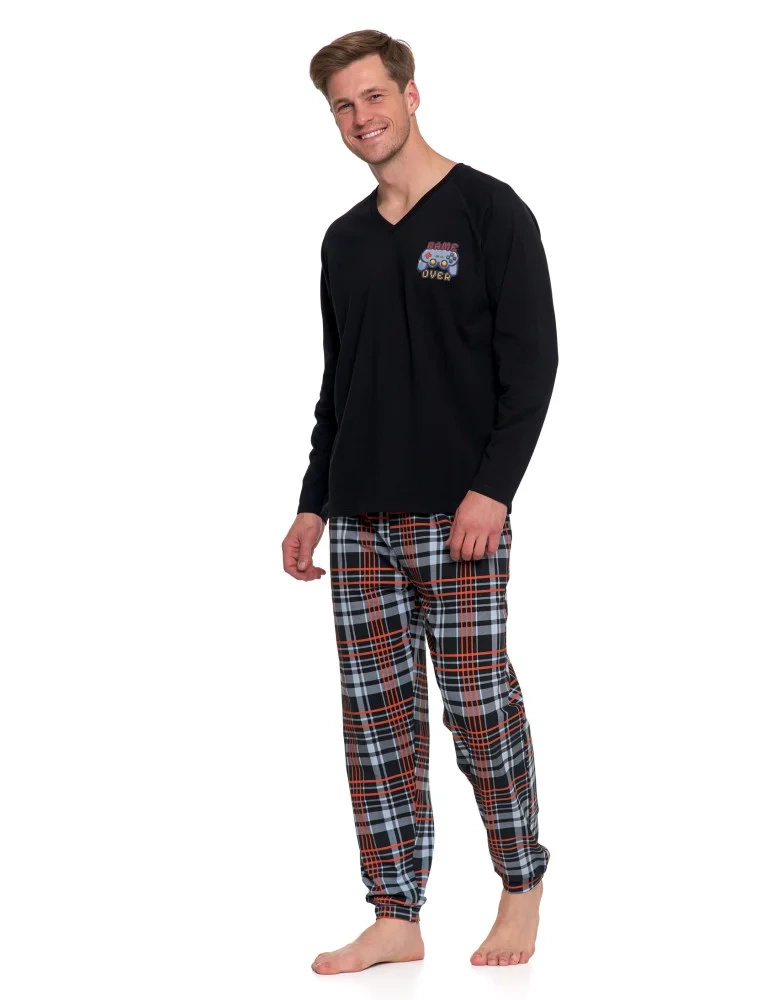 Piżama męska z długim rękawem