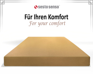 Beżowe elastyczne prześcieradło z gumką frotte 100% bawełna Sesto Senso – komfortowy sen