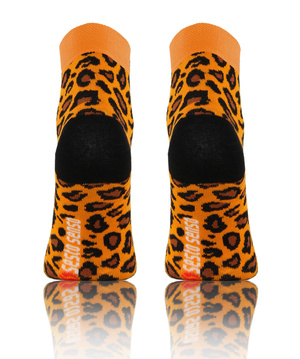 Cętki pomarańczowe modne skarpety unisex 90% bawełna Finest Sesto Senso – komfort na co dzień