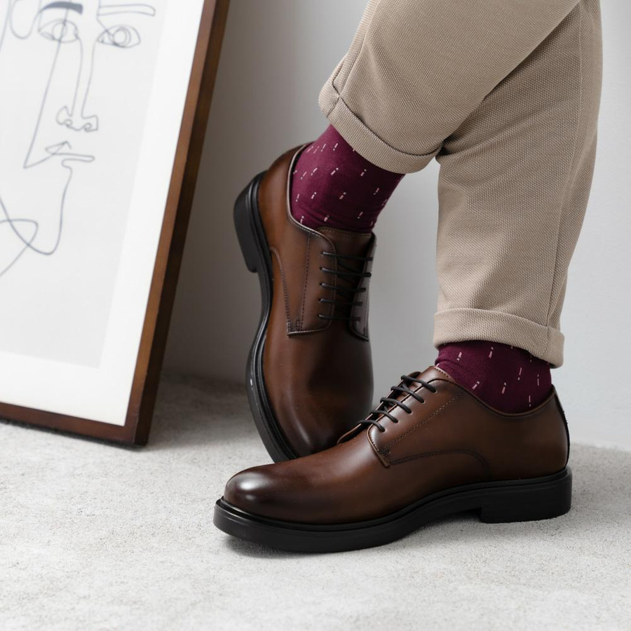 Skarpety garniturowe Wzór 122 niebieski