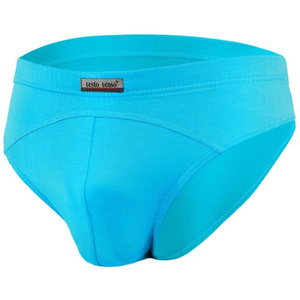 Turkusowe gładkie slipy męskie 95% mikromodal SM03 Sesto Senso – komfort i trwałość codziennie