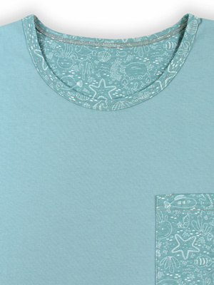 Piżama Męska Krótki Rękaw Krótkie Spodenki